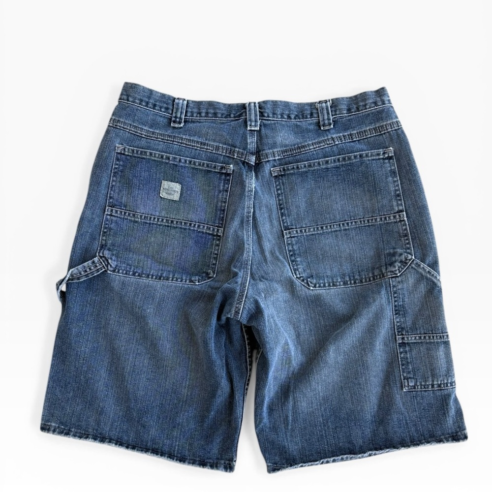 Vintage Lee Dungaree Carpenter Denim Shorts Baggy Skater Jean Shorts 90s Y2K 36
